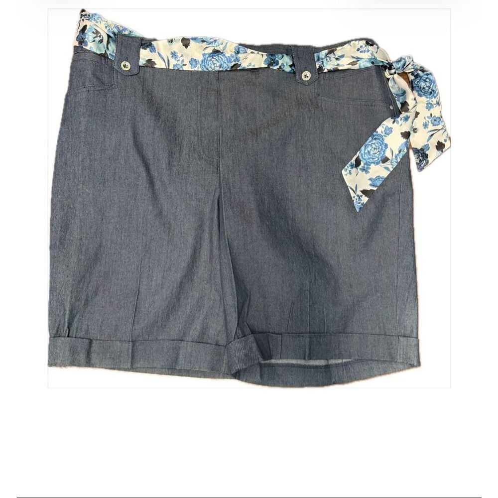 Larry Levine Navy Blue Bermuda Shorts Women’s Size 20W NEW WITH TAGS